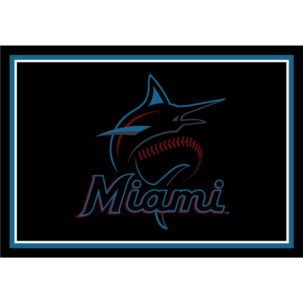 Miami Marlins 4 x 6 ft Spirit Rug