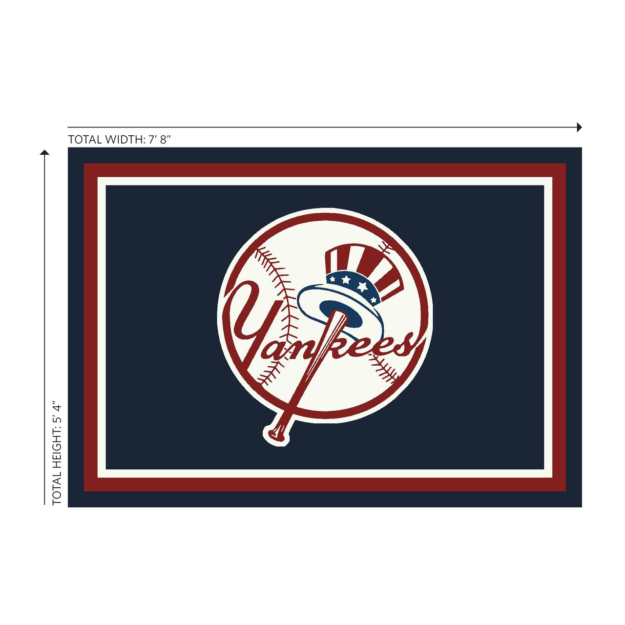 New York Yankees 6 x 8 ft Spirit Rug