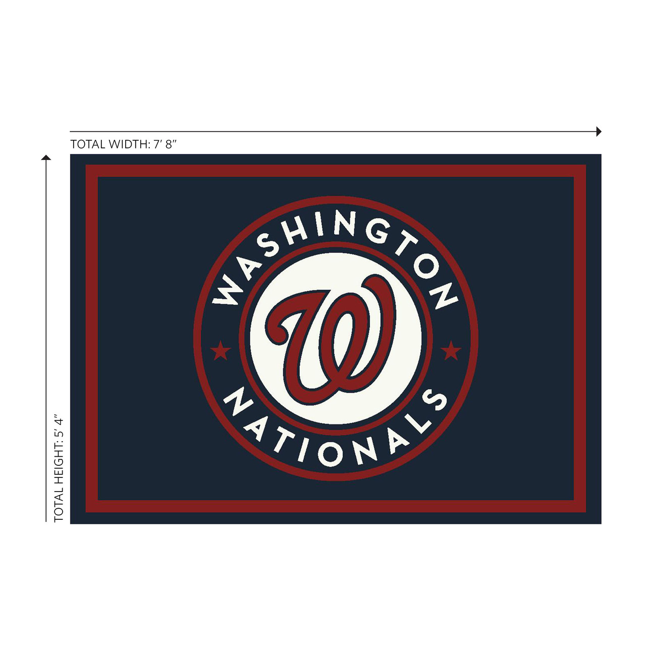 Washington Nationals 6 x 8 ft Spirit Rug