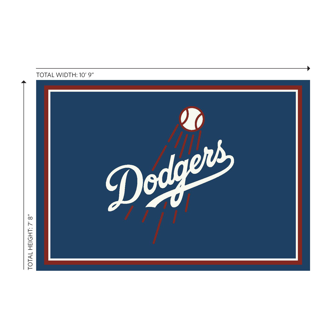 Los Angeles Dodgers 8 x 11 ft Spirit Rug