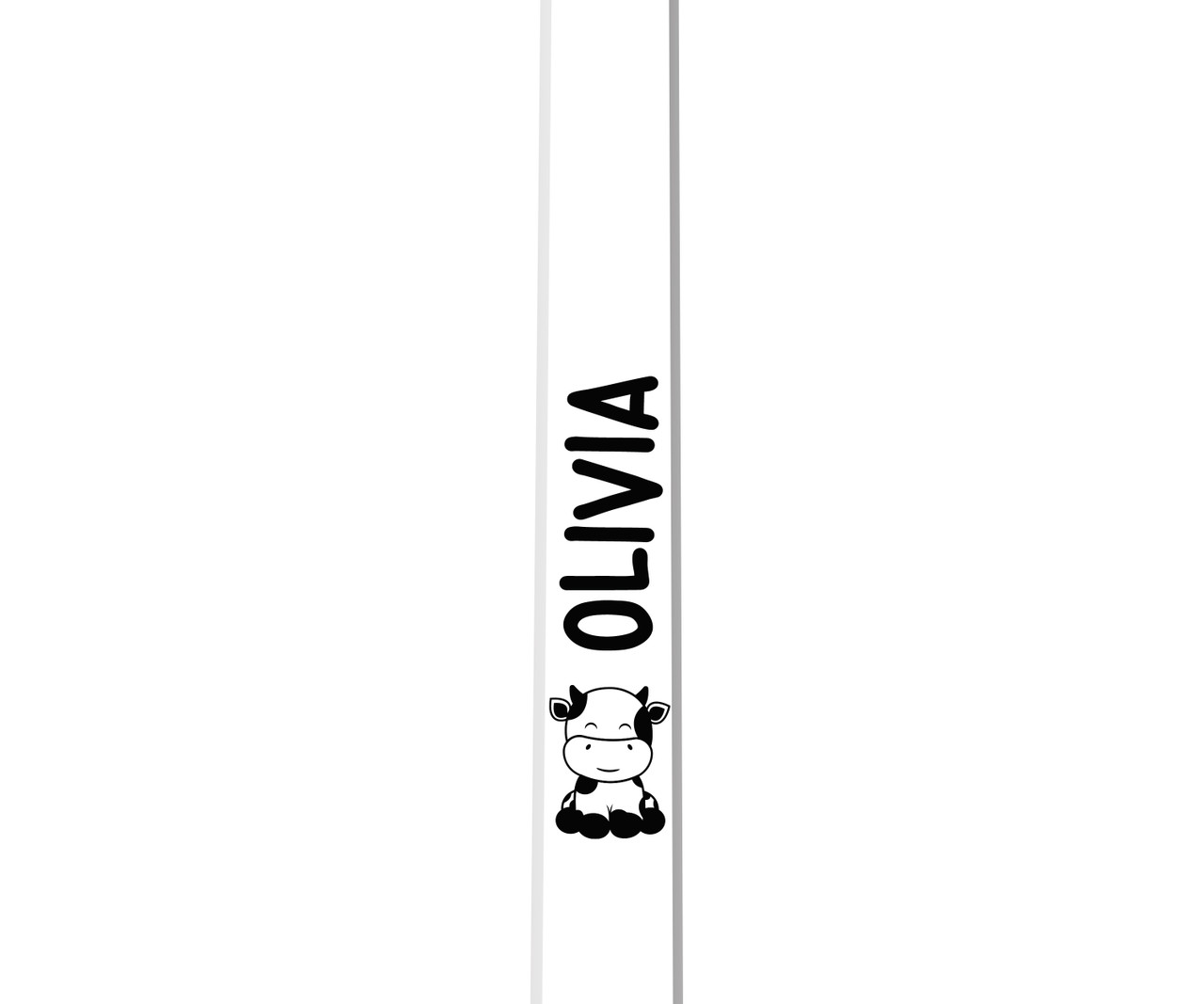 Personalized Cow 48" Kid's Junior White Pool Cue