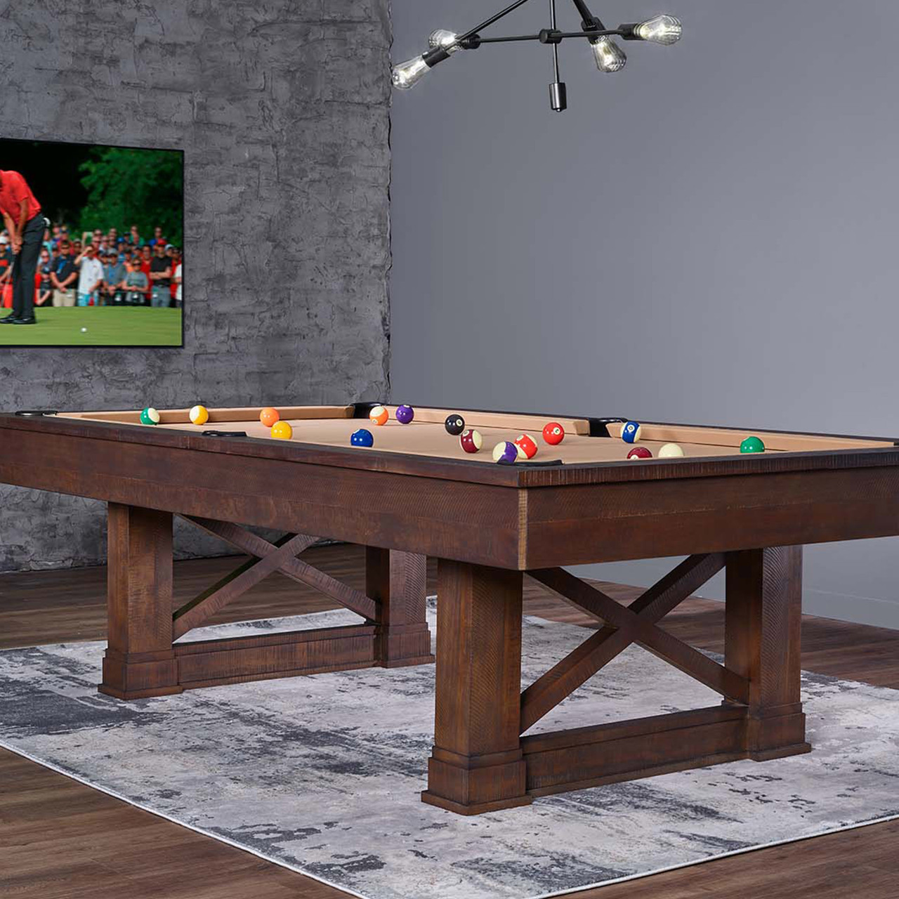 Farmhouse 8' Pool Table - Cappuccino