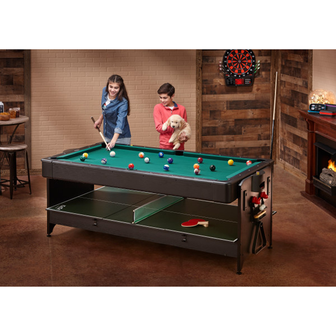 Fat Cat Original 3-in-1 7' Pockey Multi-Game Table