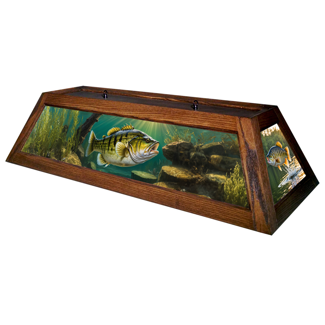 Bass Fish 42” Billiard Lamp – Brown Frame