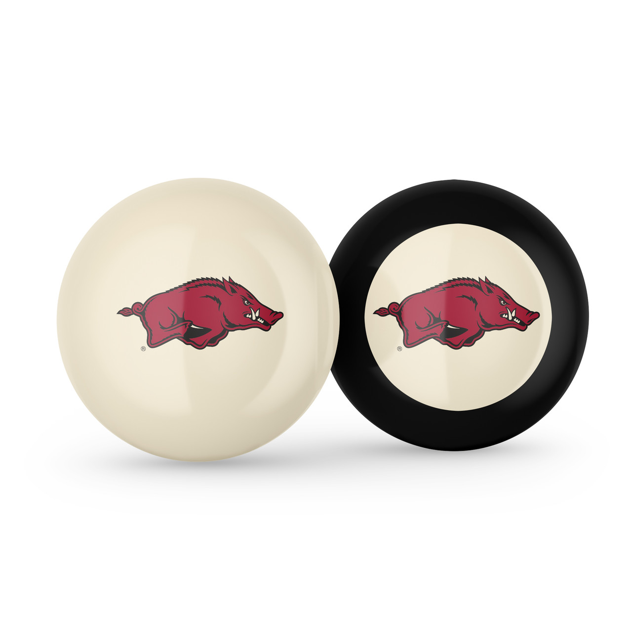 Arkansas Razorbacks Cue Ball & 8 Ball - Combo Pack