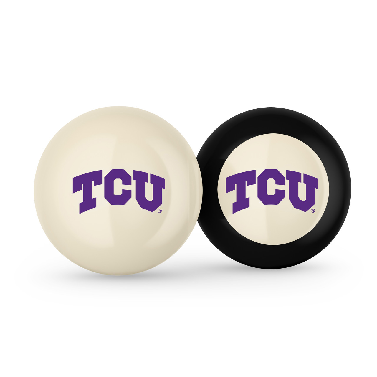 TCU Horned Frogs Cue Ball & 8 Ball - Combo Pack