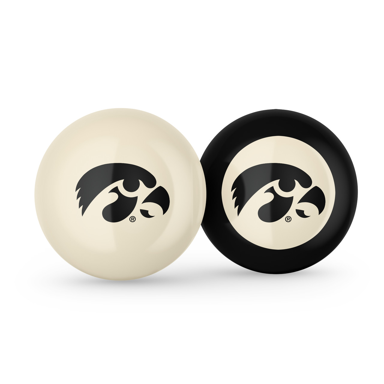 Iowa Hawkeyes Cue Ball & 8 Ball - Combo Pack