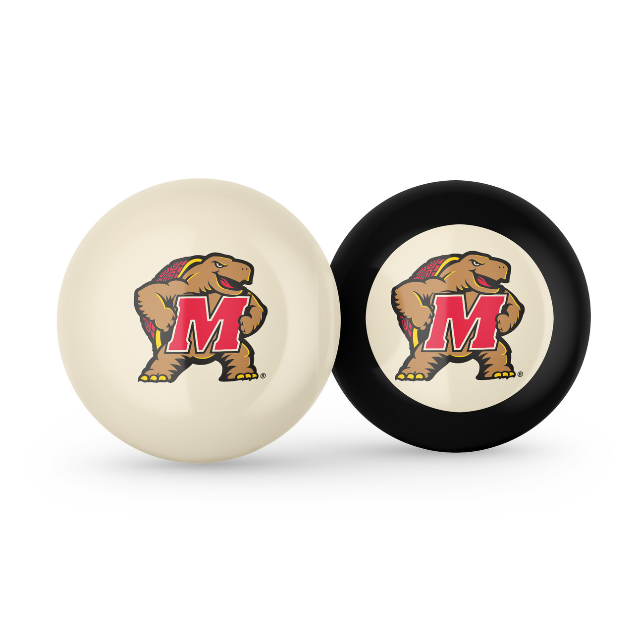 Maryland Terrapins Cue Ball & 8 Ball - Combo Pack