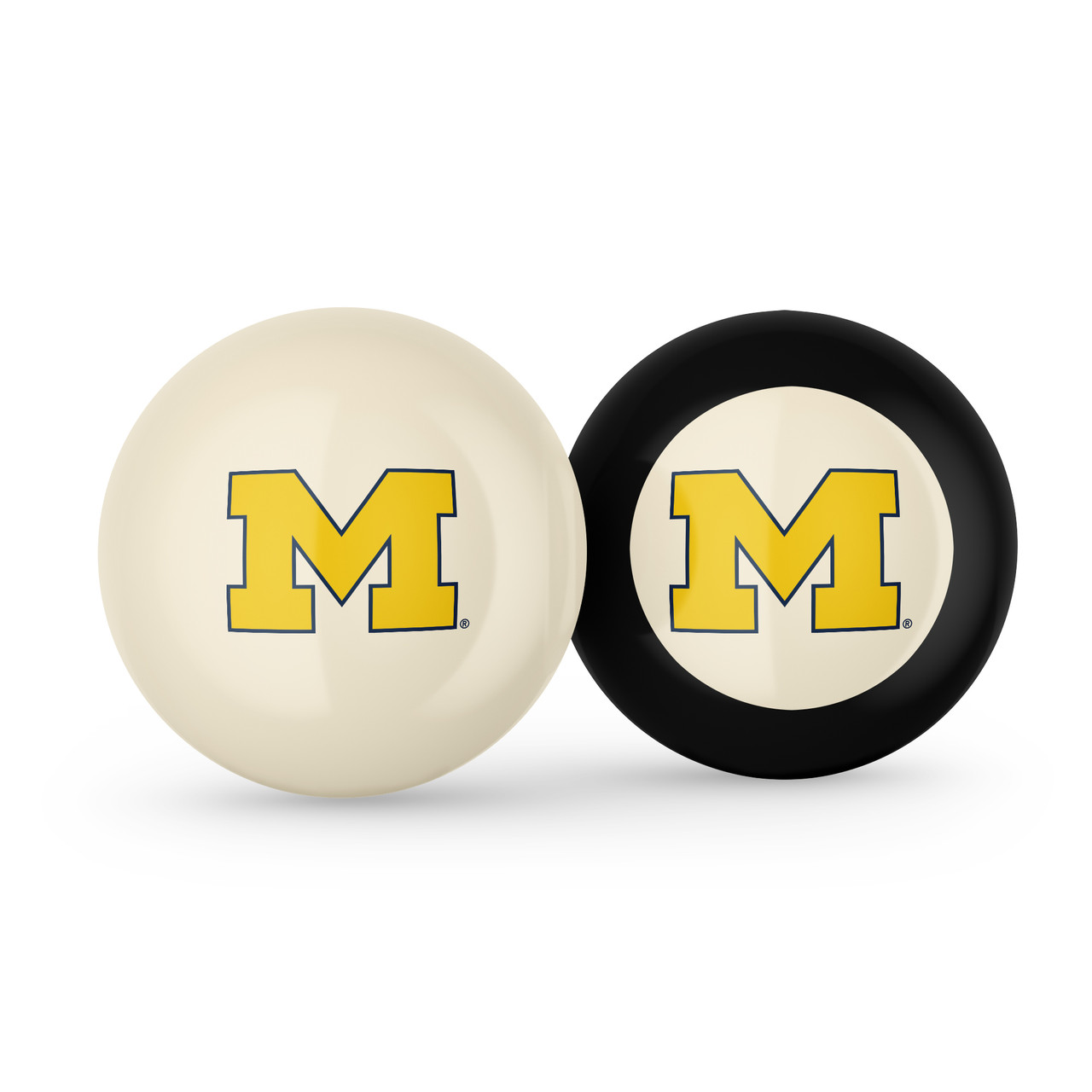 Michigan Wolverines Cue Ball & 8 Ball - Combo Pack