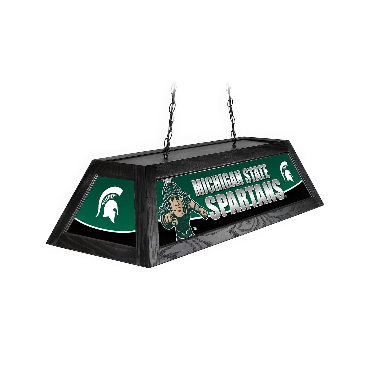 Michigan St. Spartans 42” Spirit Billiard Lamp – Black Frame