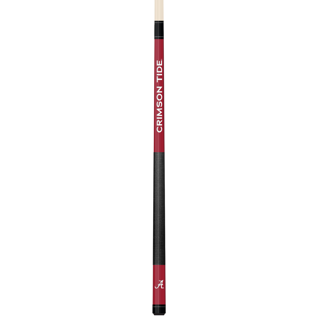 Alabama Crimson Tide Custom Engraved Crimson Billiard Cue - White
