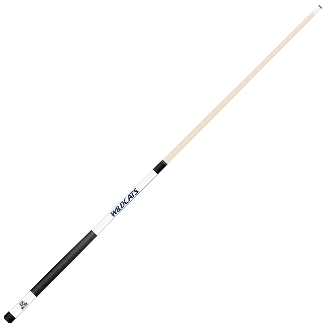 Arizona Wildcats Custom Engraved White Billiard Cue - Blue