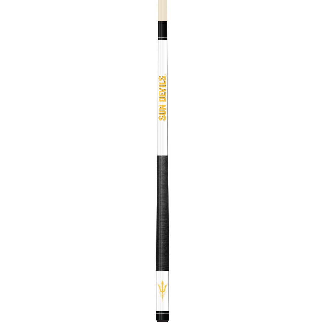 Arizona State Sun Devils Custom Engraved White Billiard Cue - Yellow