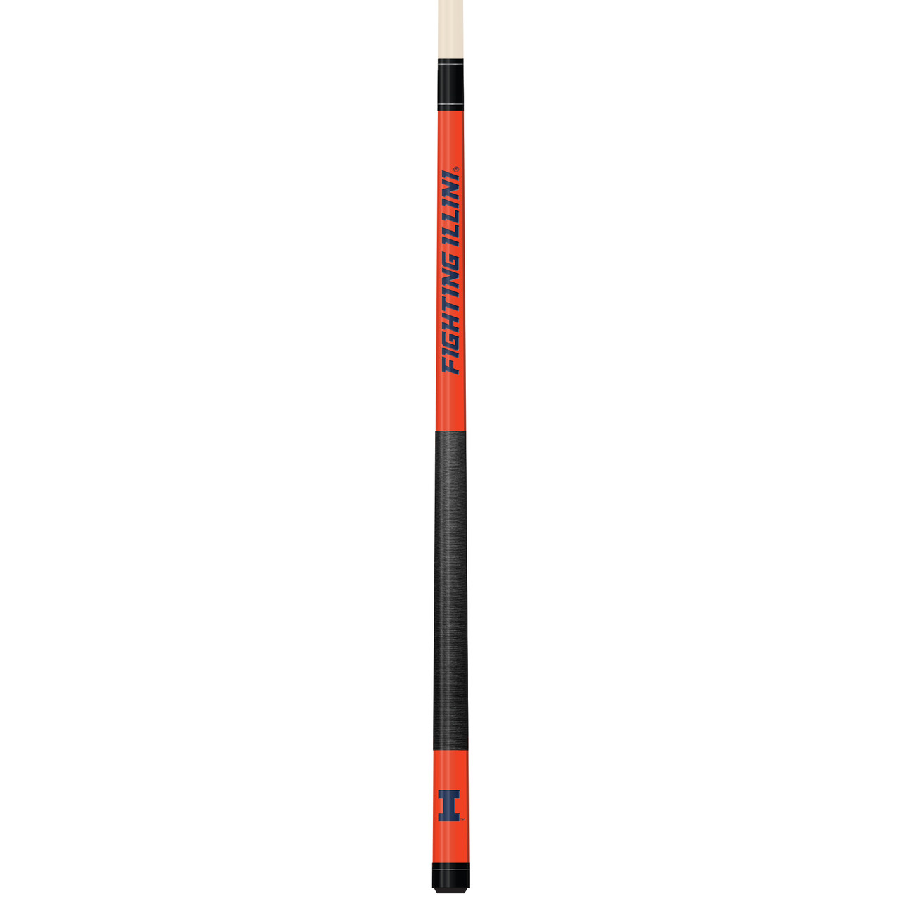 Illinois Fighting Illini Custom Engraved Orange Billiard Cue - Blue