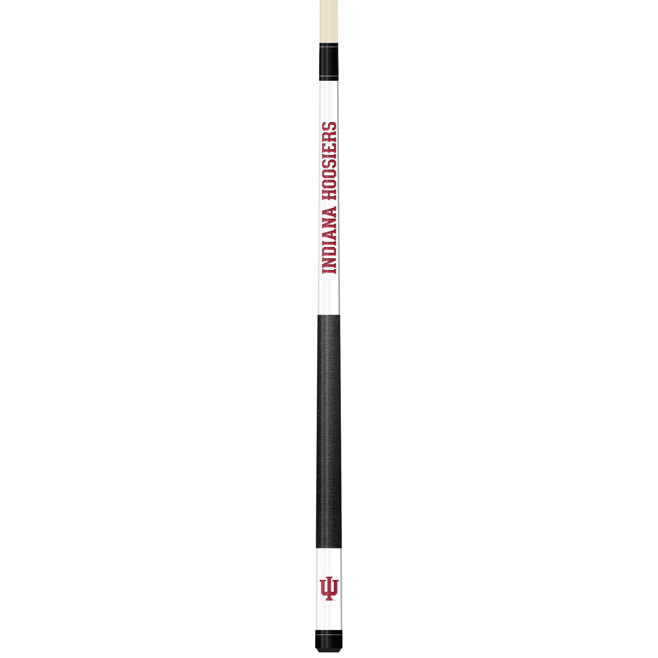 Indiana Hoosiers Custom Engraved White Billiard Cue - Crimson