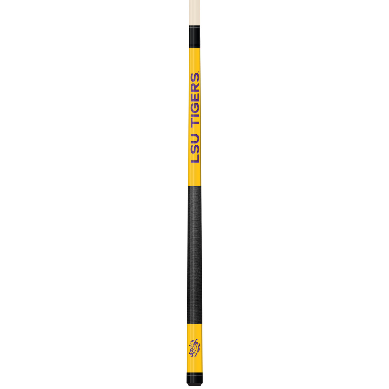 LSU Tigers Custom Engraved Yellow Billiard Cue - Purple