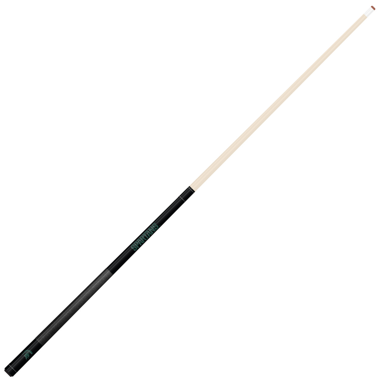 Michigan State Spartans Custom Engraved Black Billiard Cue - Green