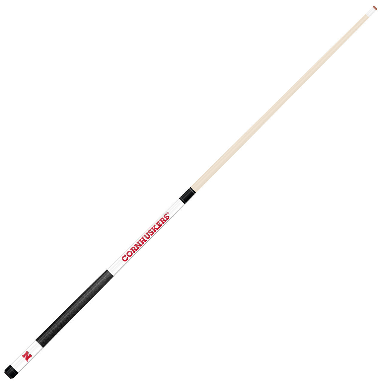Nebraska Cornhuskers Custom Engraved White Billiard Cue - Red