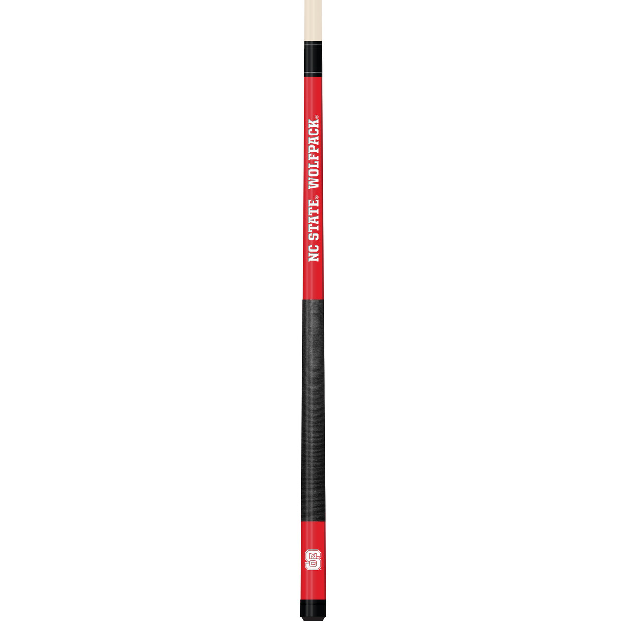 NC State Wolfpack Custom Engraved Red Billiard Cue - White