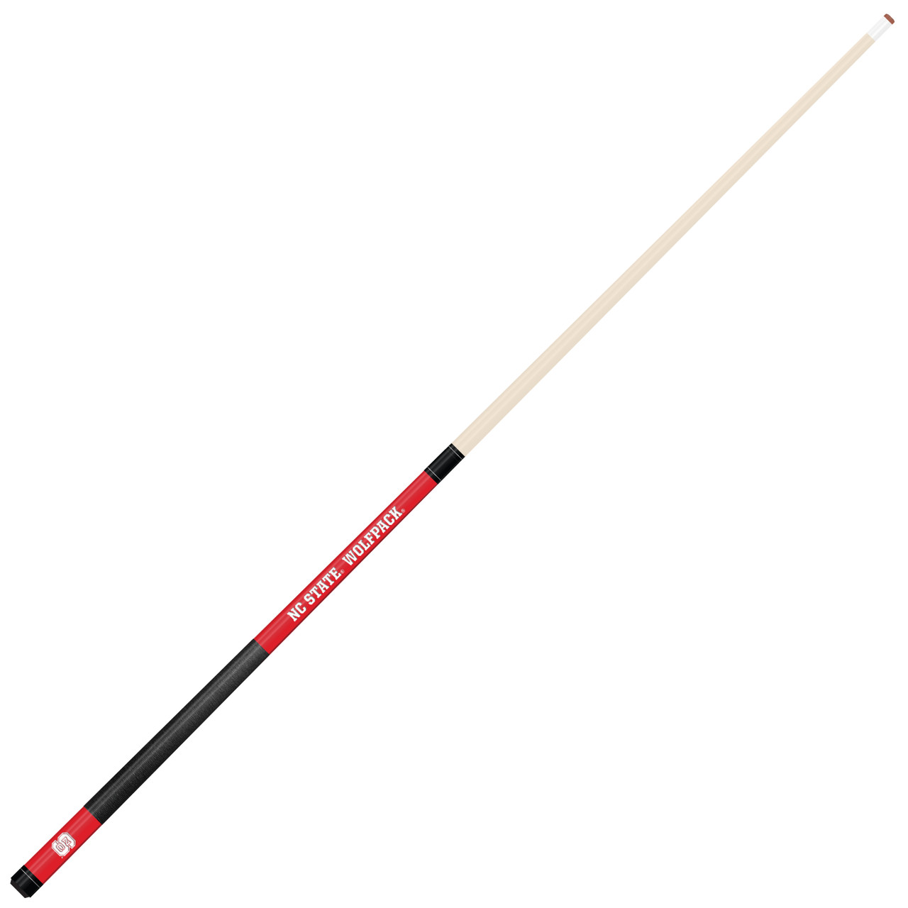 NC State Wolfpack Custom Engraved Red Billiard Cue - White