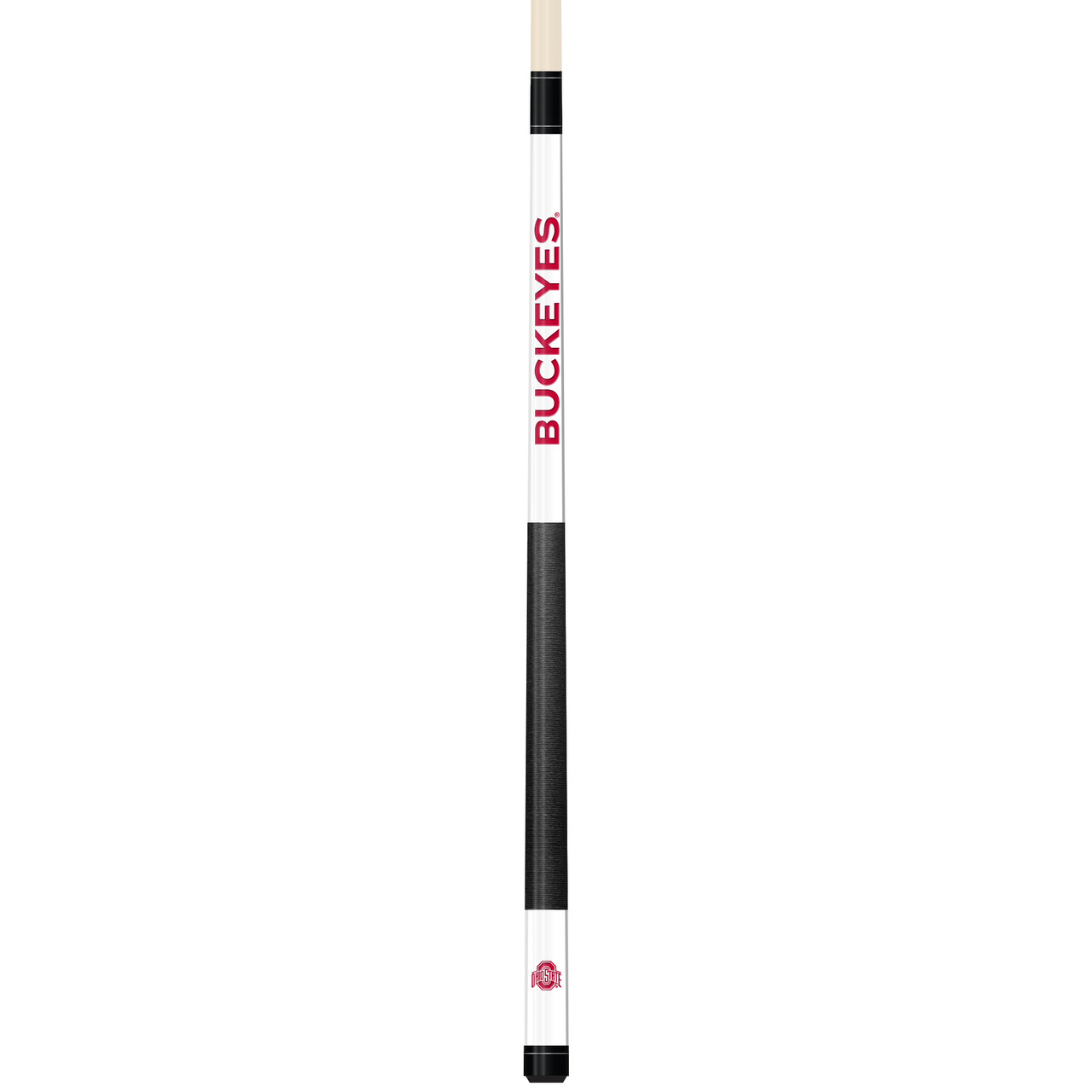 Ohio State Buckeyes Custom Engraved White Billiard Cue - Red