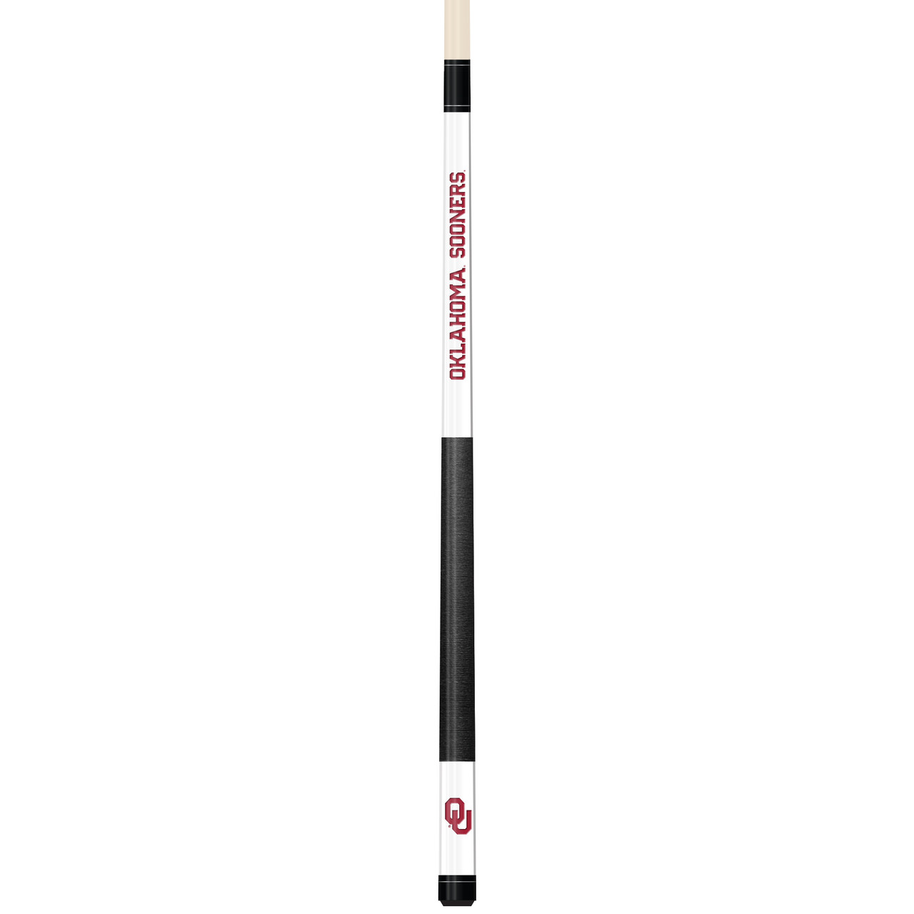 Oklahoma Sooners Custom Engraved White Billiard Cue - Crimson