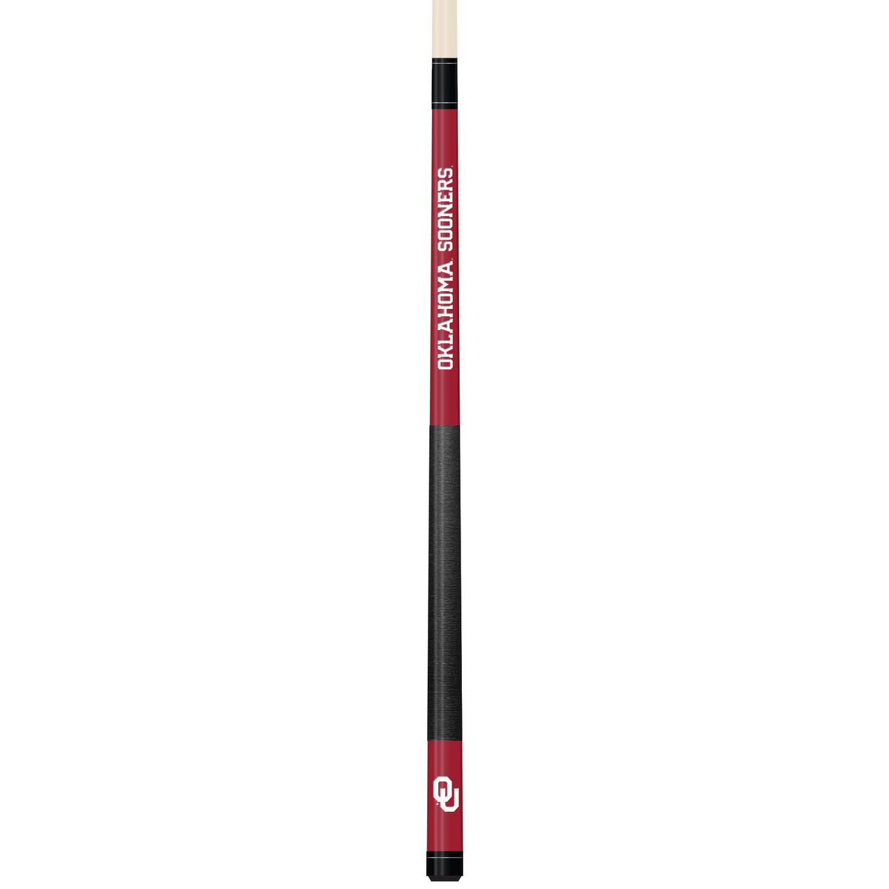 Oklahoma Sooners Custom Engraved Crimson Billiard Cue - White