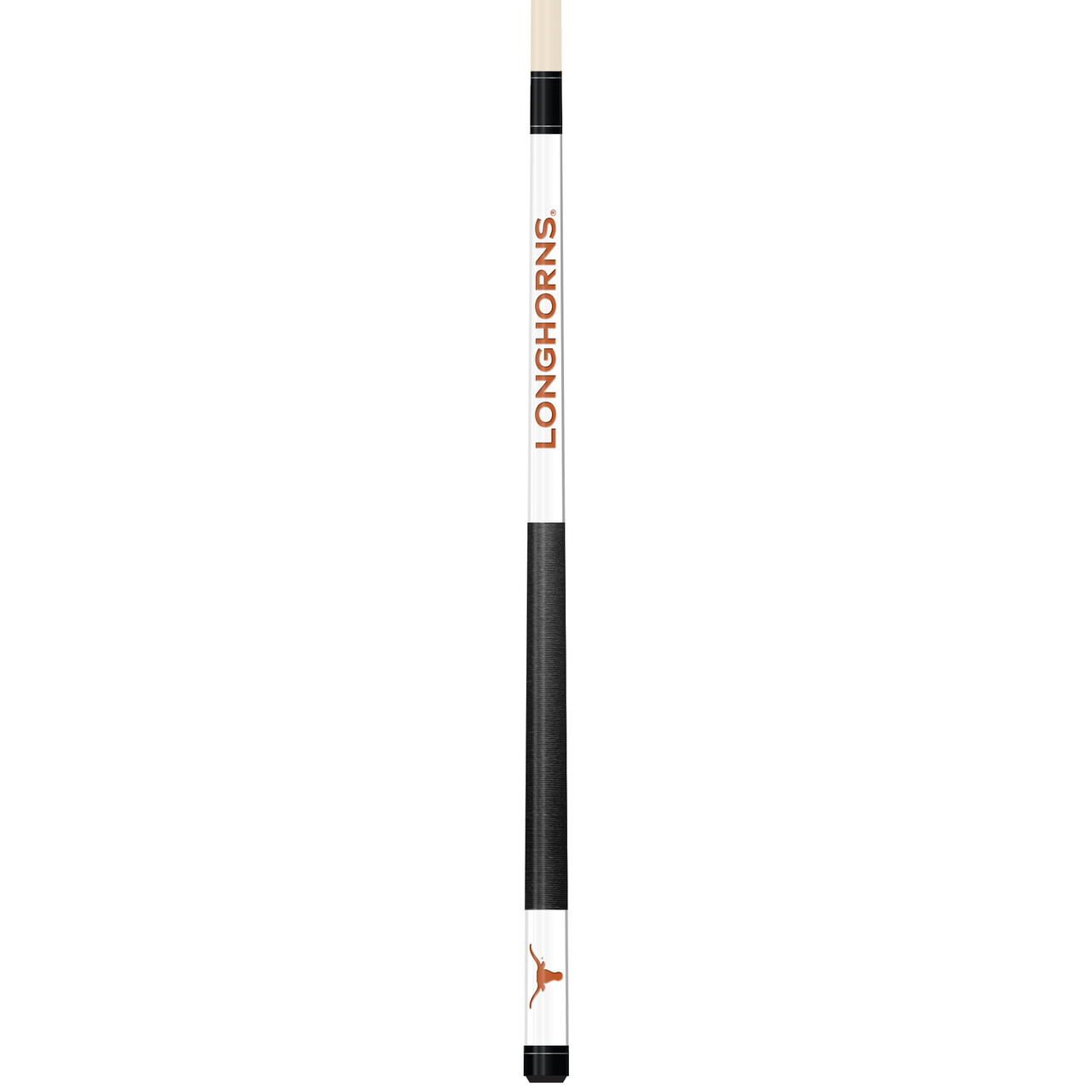 Texas Longhorns Custom Engraved White Billiard Cue - Orange
