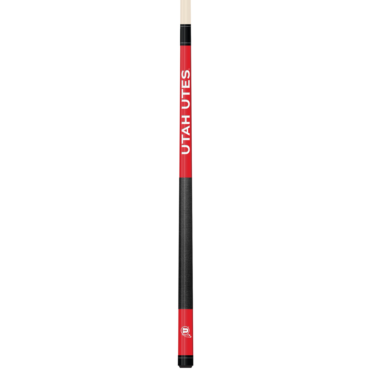 Utah Utes Custom Engraved Red Billiard Cue - White