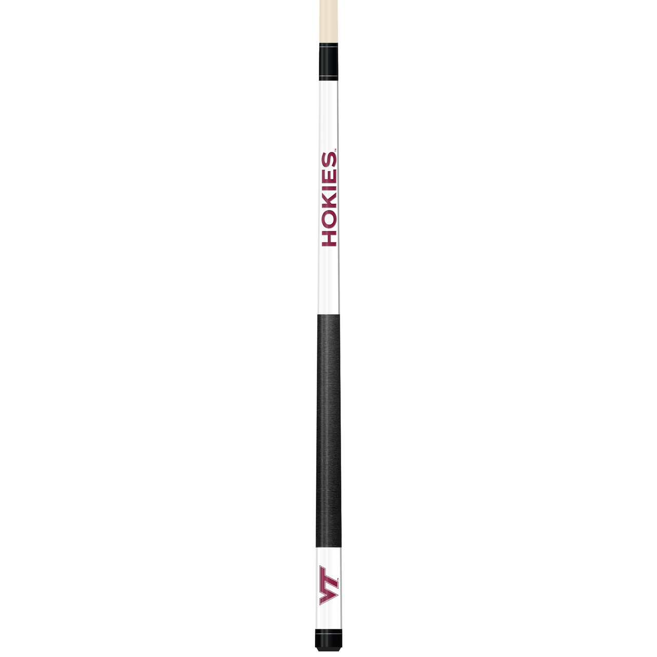 Virginia Tech Hokies Custom Engraved White Billiard Cue - Maroon