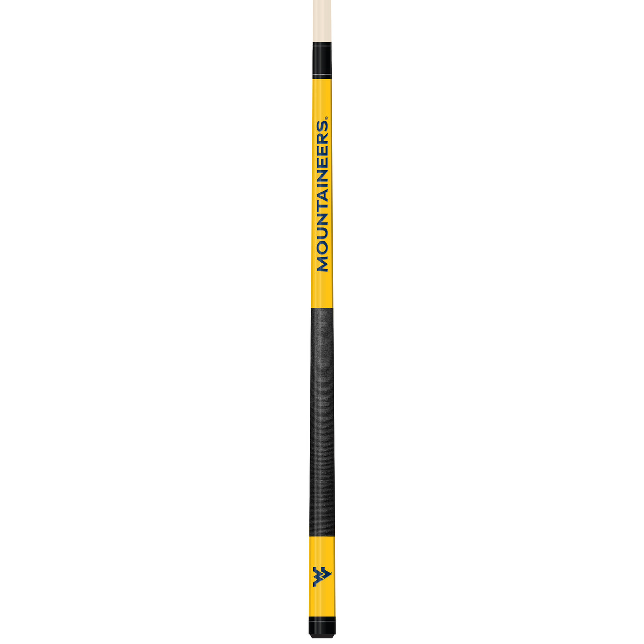 West Virginia Mountaineers Custom Engraved Blue Billiard Cue - Yellow