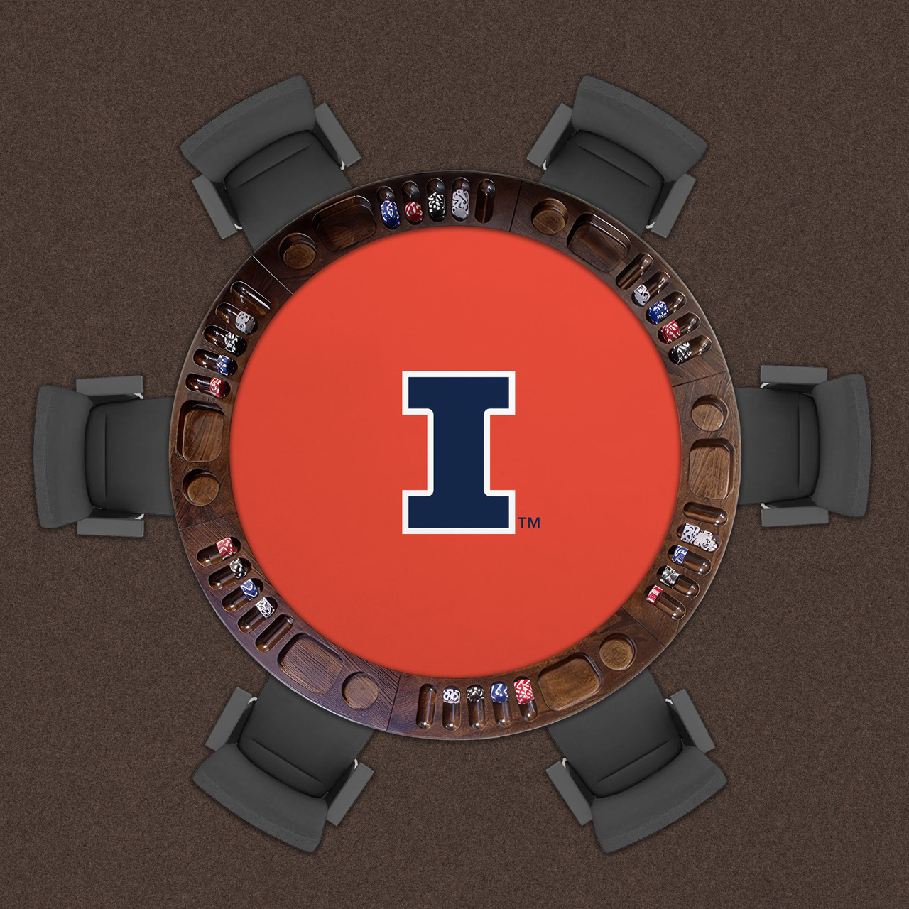 Illinois Fighting Illini 48" Standard Game Table Felt