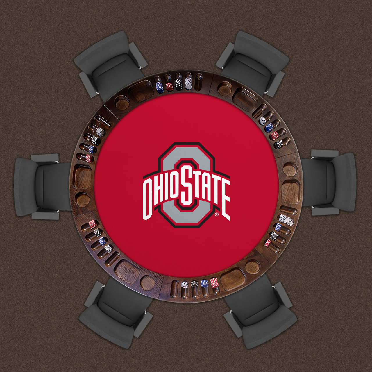 Ohio St. Buckeyes 48" Standard Game Table Felt