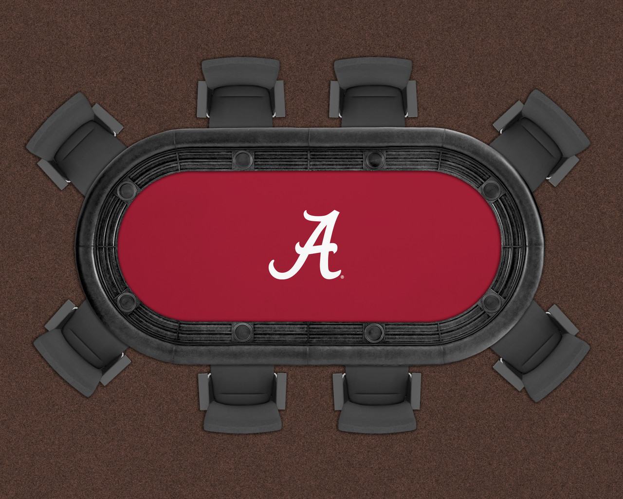 Alabama Crimson Tide 96" Texas Hold 'Em Game Table Felt