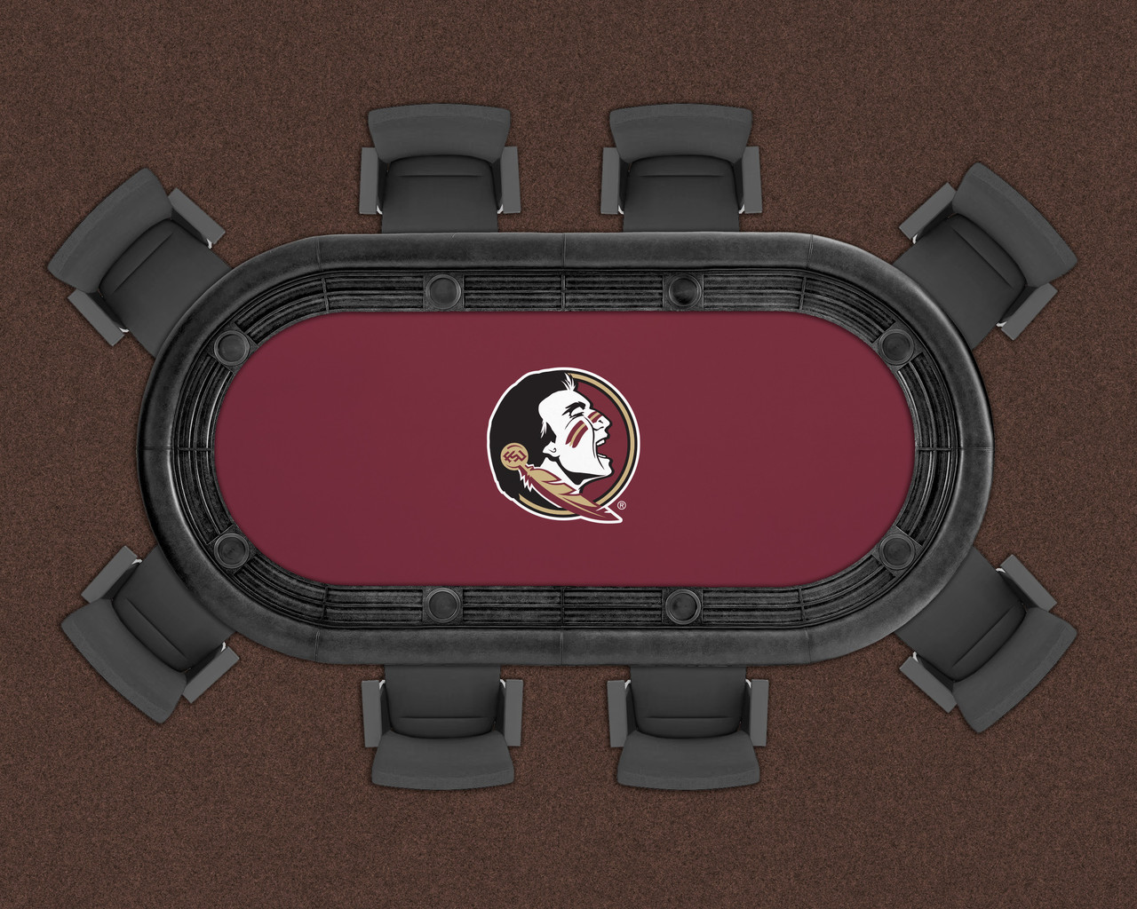 Florida St. Seminoles 96" Texas Hold 'Em Game Table Felt