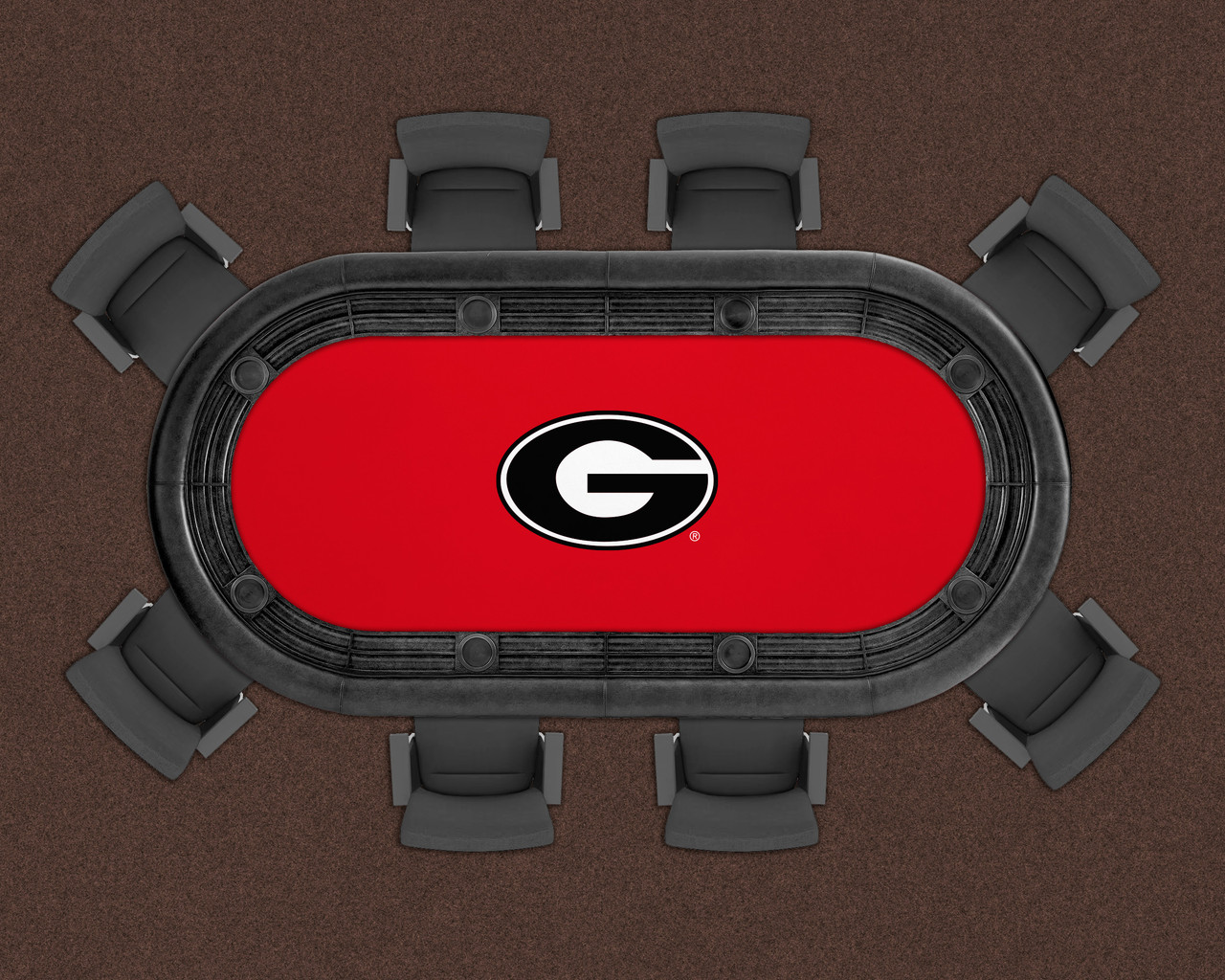 Georgia Bulldogs 96" Texas Hold 'Em Game Table Felt