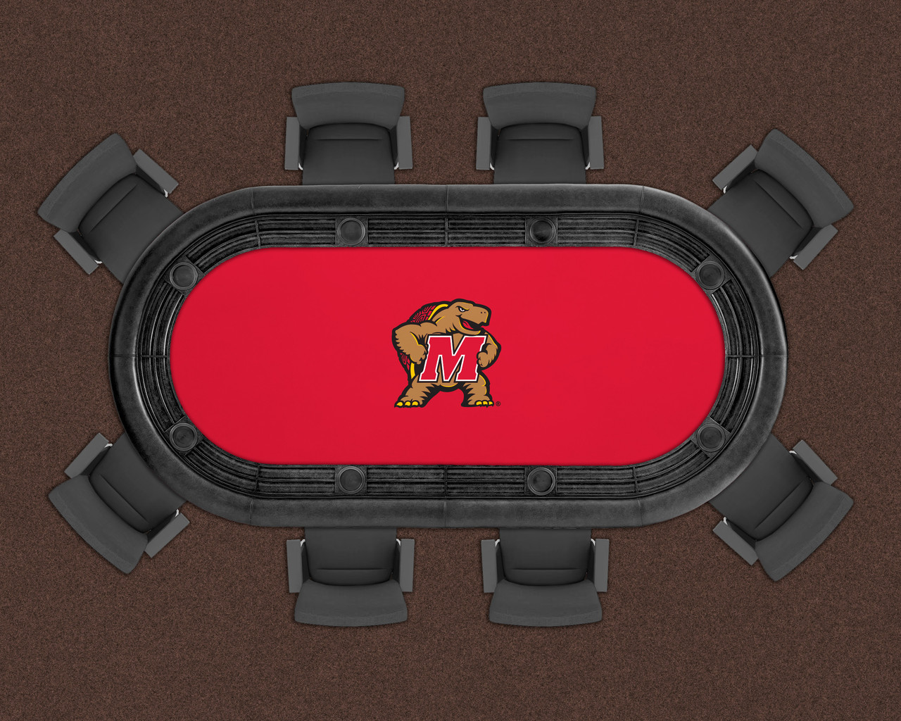 Maryland Terrapins 96" Texas Hold 'Em Game Table Felt