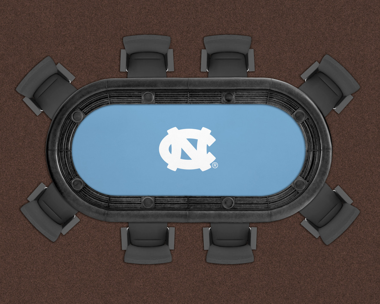 North Carolina Tar Heels 96" Texas Hold 'Em Game Table Felt
