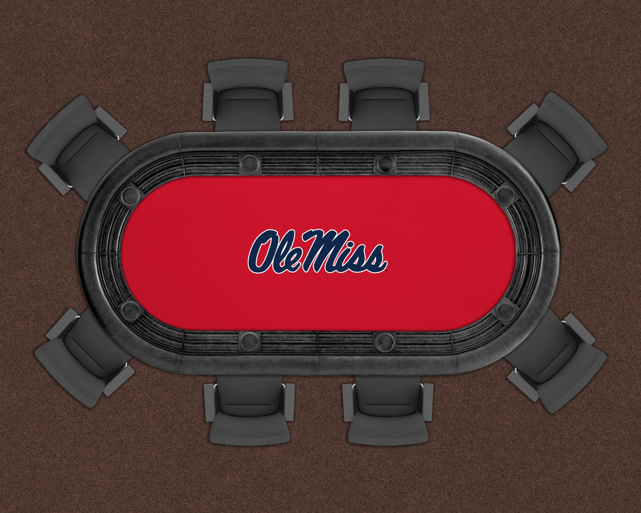Ole Miss Rebels 96" Texas Hold 'Em Game Table Felt