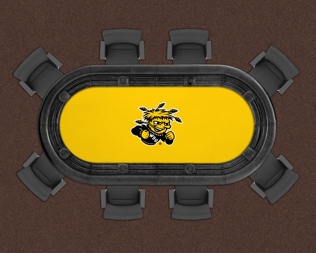 Wichita St. Shockers 96" Texas Hold 'Em Game Table Felt