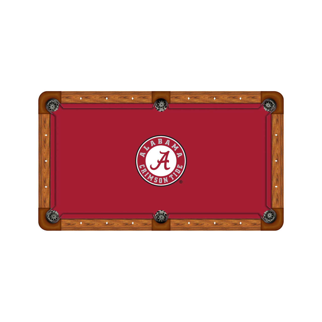 Alabama Crimson Tide 7'/8' Recreational Billiard Table Felt - Circle Logo