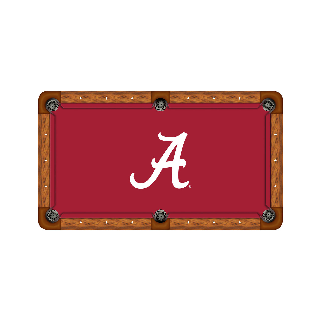 Alabama Crimson Tide 9' Recreational Billiard Table Felt - Script A Logo