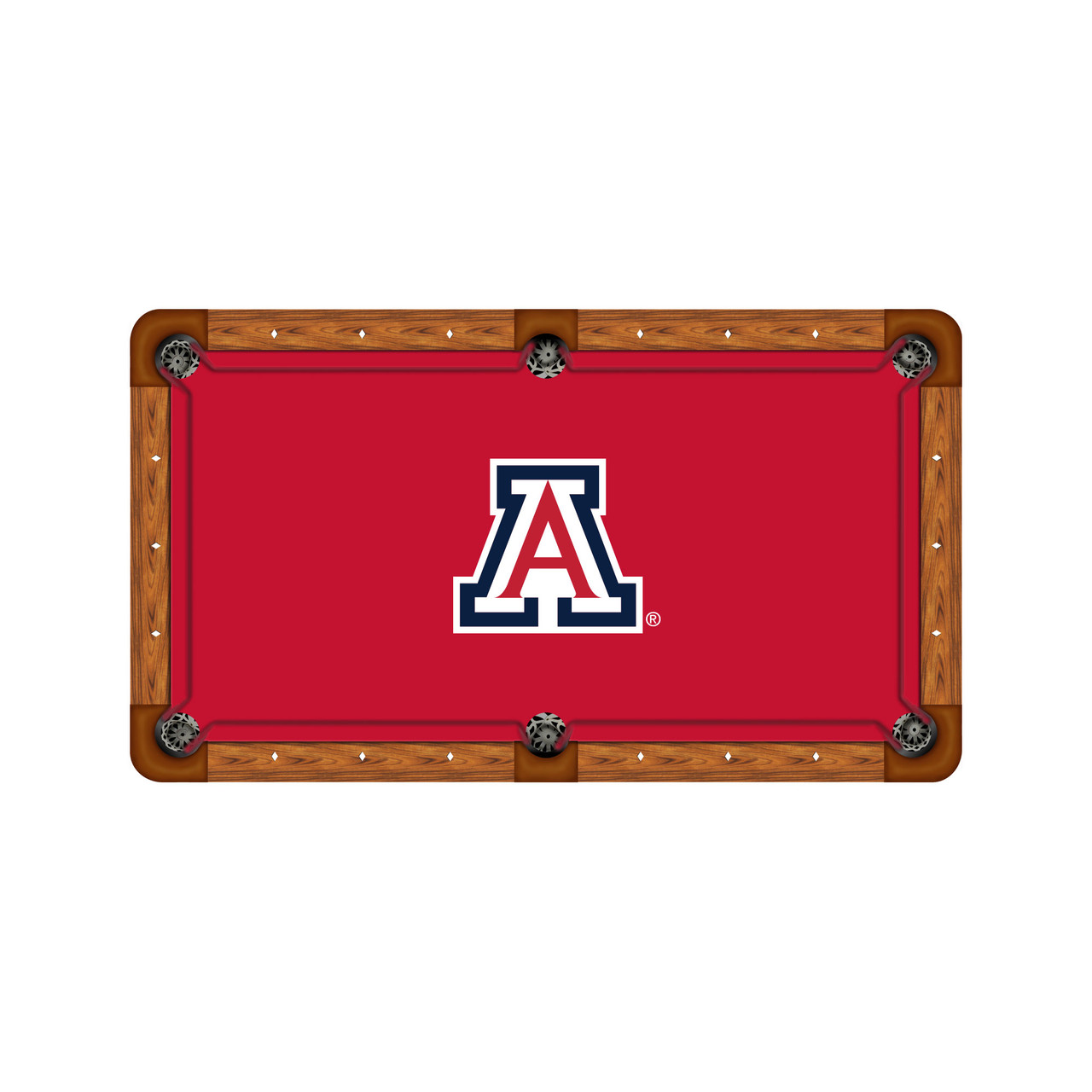 Arizona Wildcats 7'/8' Recreational Billiard Table Felt - Classic A Logo on Red