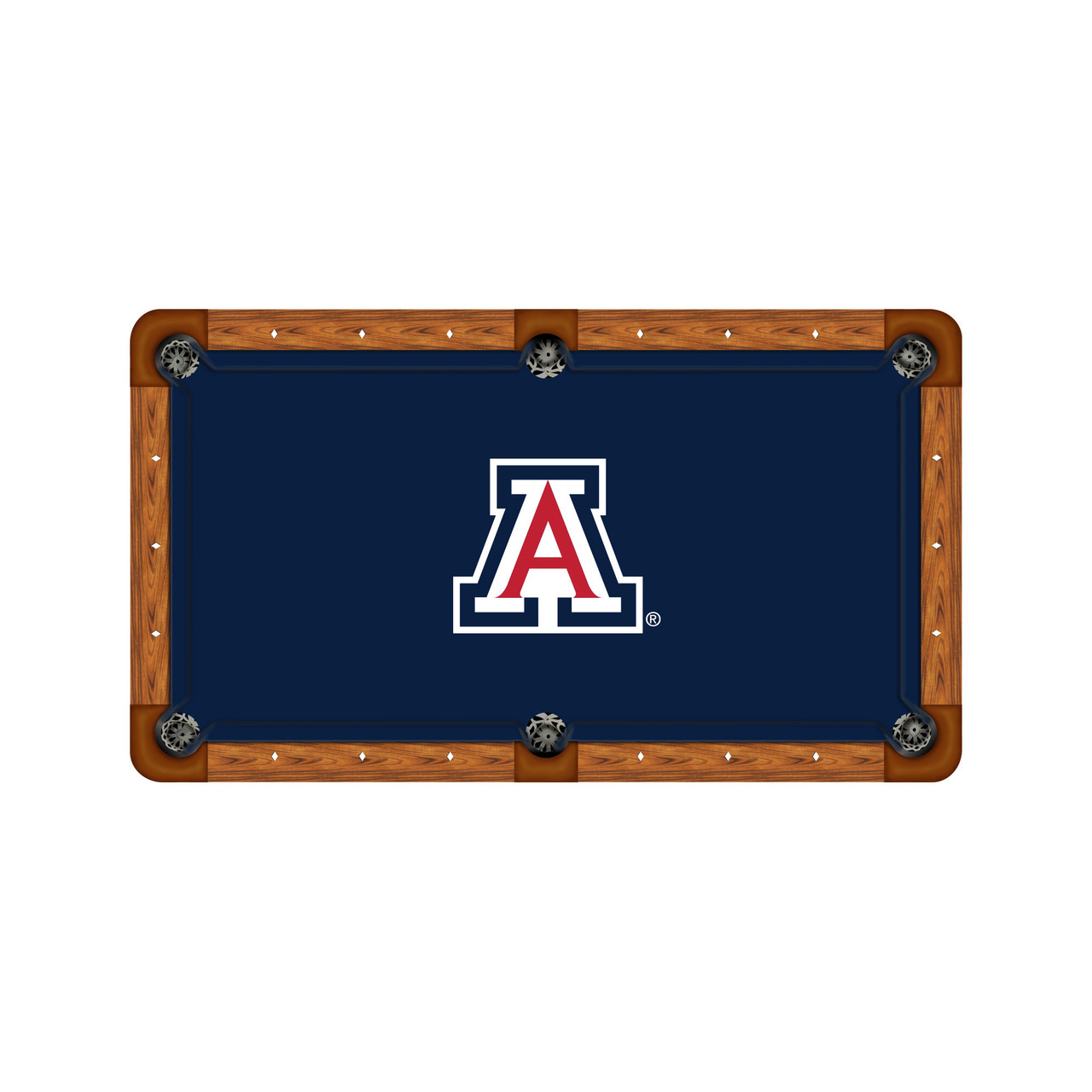 Arizona Wildcats 9' Recreational Billiard Table Felt - Classic A Logo on Blue