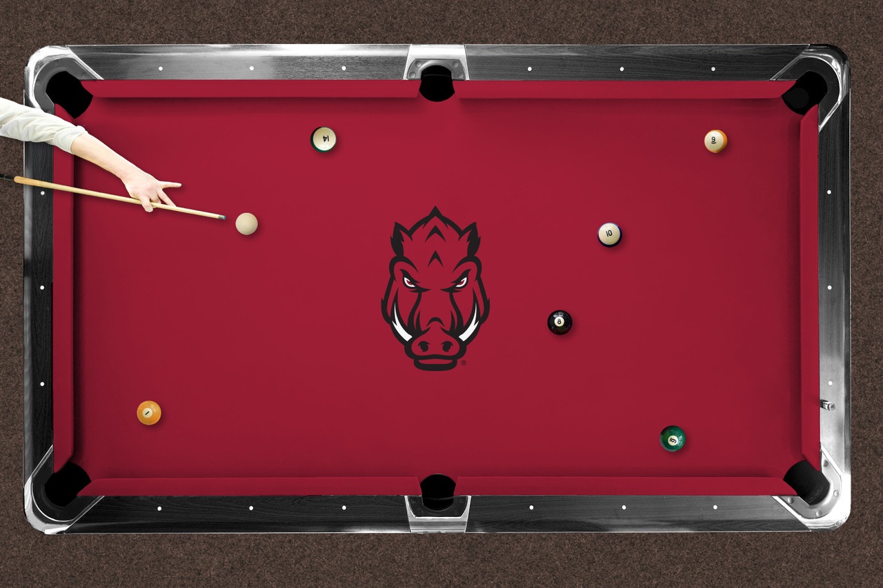 Arkansas Razorbacks 7'/8' Recreational Billiard Table Felt - Razorback Head