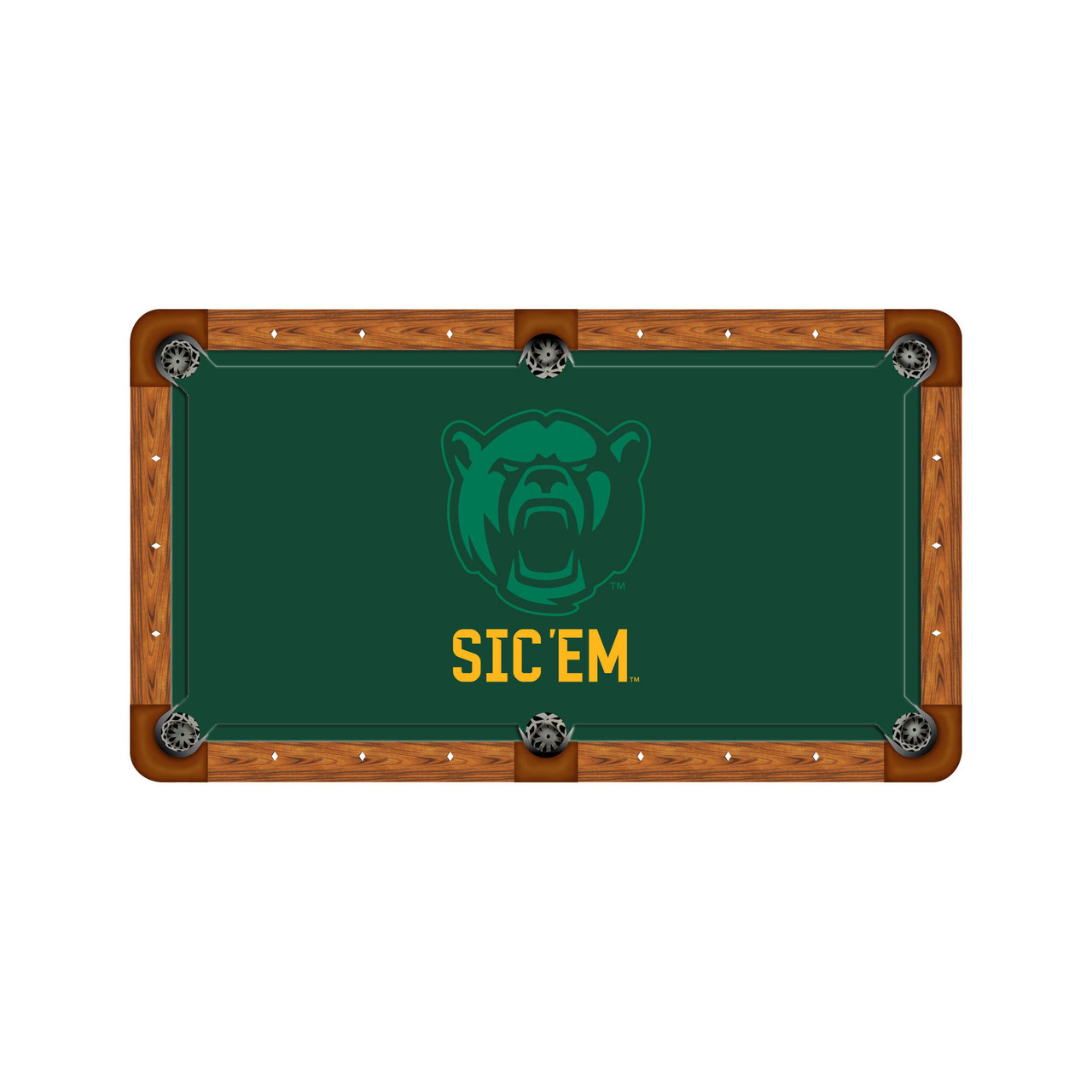 Baylor Bears 9' Billiard Table Felt- Recreational - BU Logo
