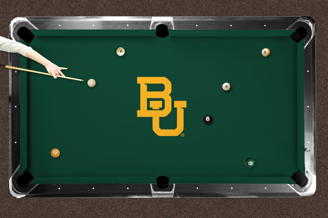 Baylor Bears 9' Billiard Table Felt- Recreational - BU Logo