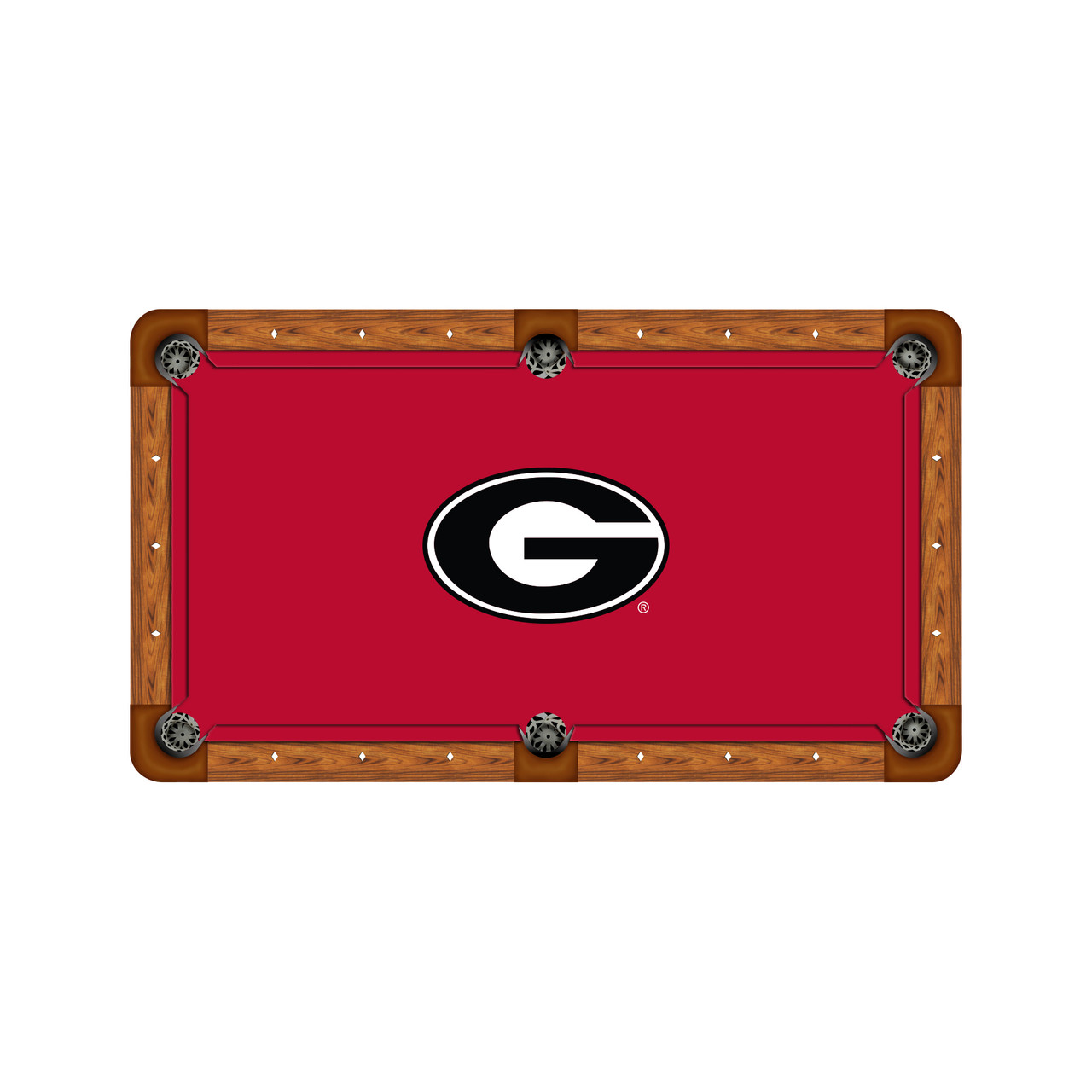 Georgia Bulldogs 7'/8' Recreational Billiard Table Felt - G Logo