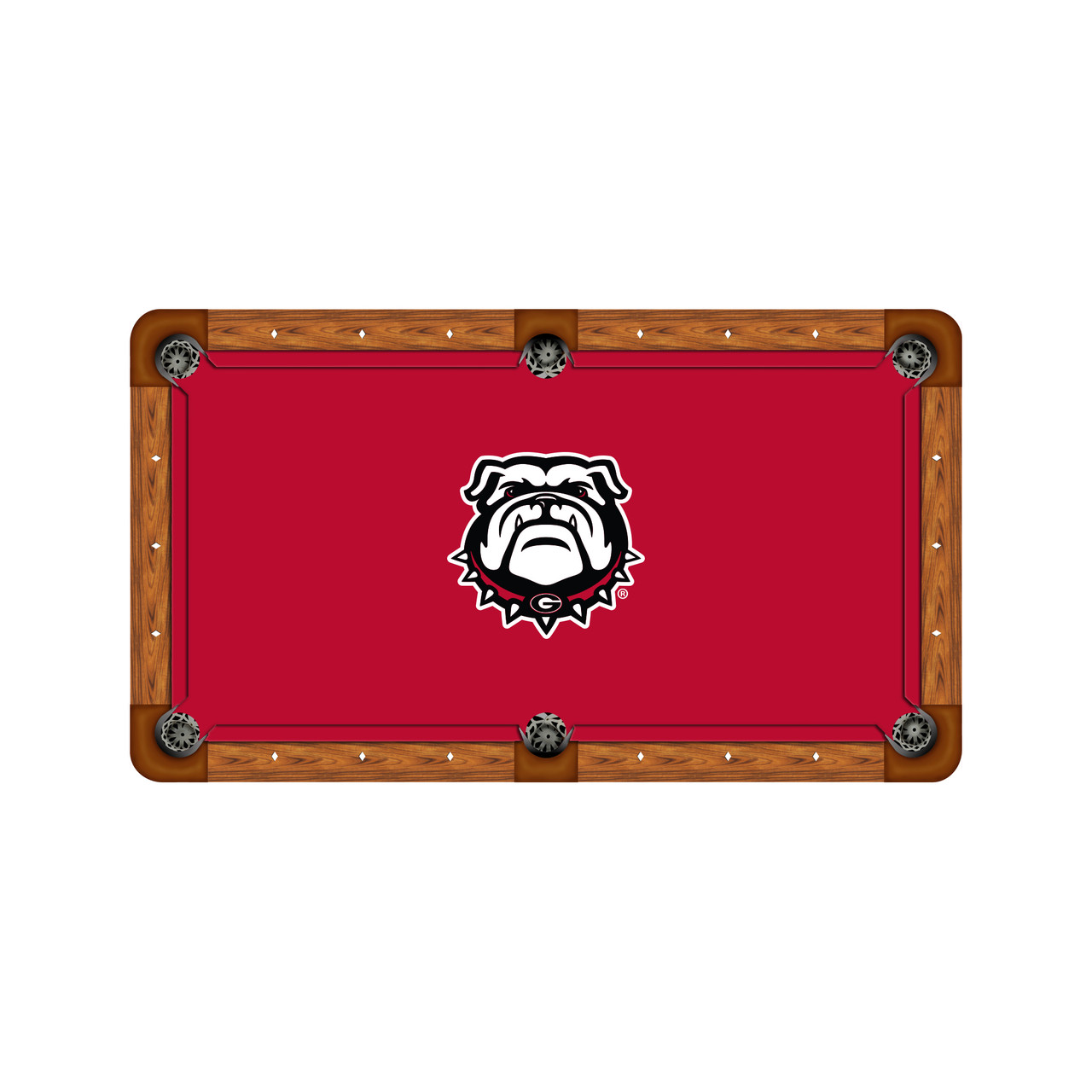 Georgia Bulldogs 9' Recreational Billiard Table Felt - Mascot