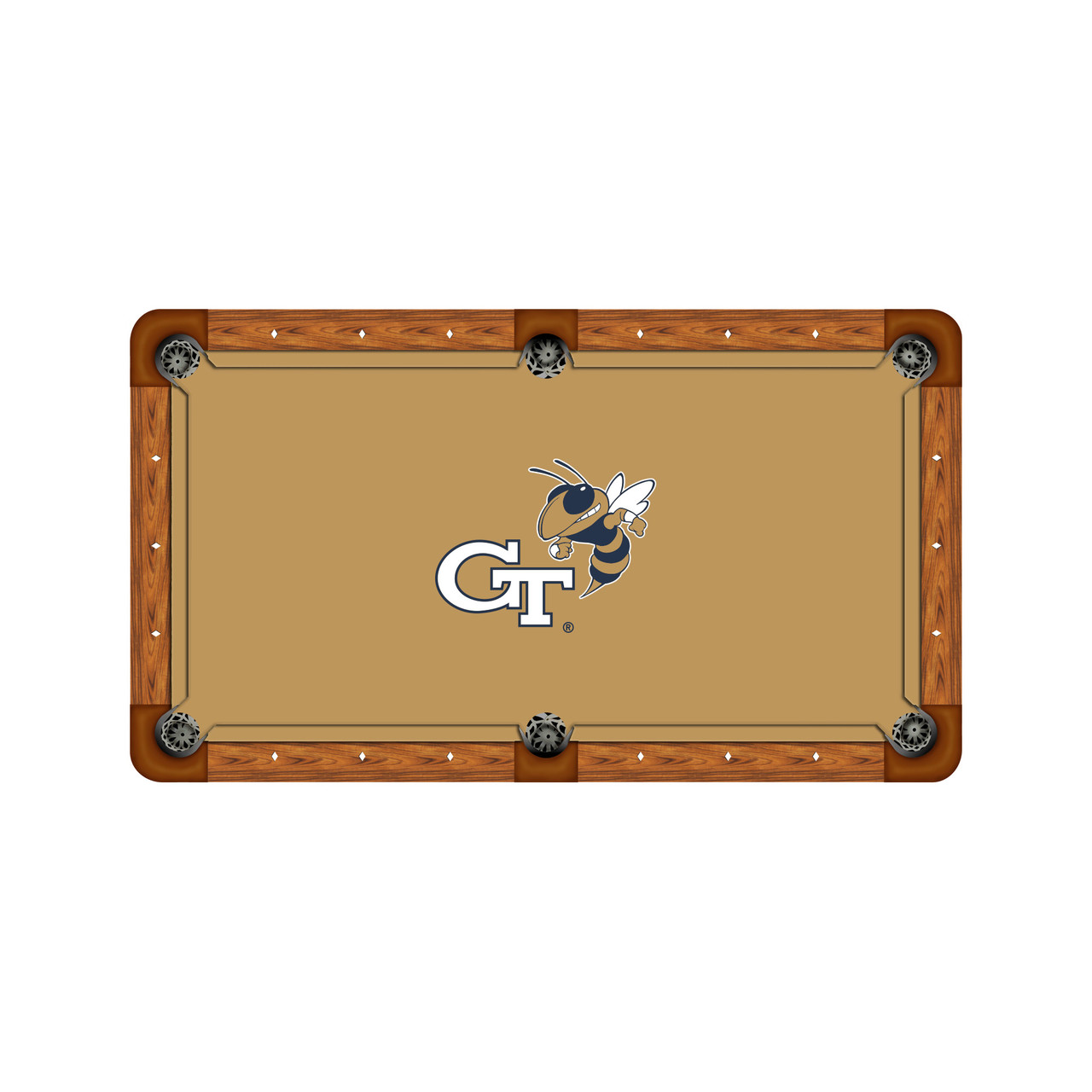 Georgia Tech Yellow Jackets 7'/8' Recreational Billiard Table Felt - Mascot